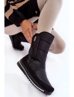 Damskie Śniegowce Na Rzep Progress PROGJ-22-128 Czarne