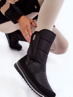 Damskie Śniegowce Na Rzep Progress PROGJ-22-128 Czarne