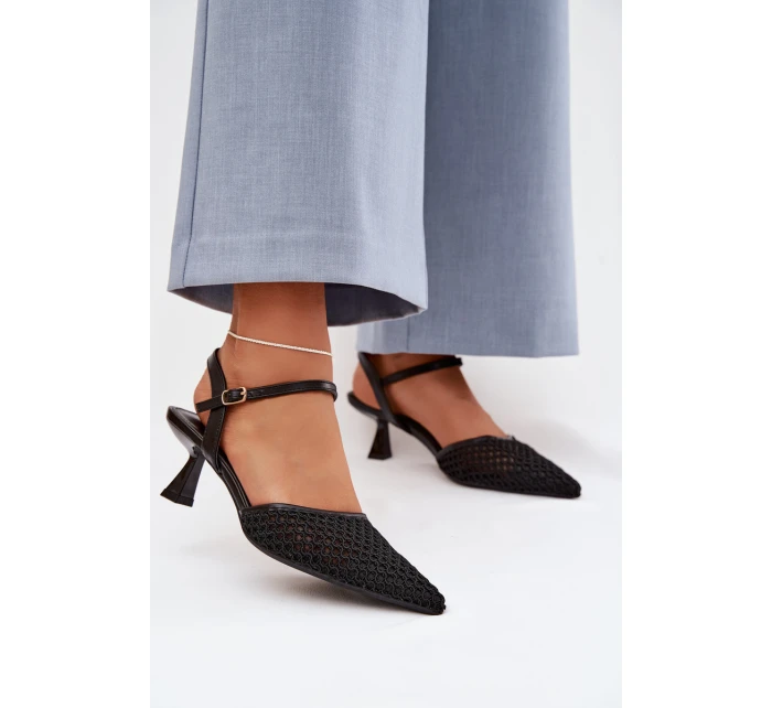 Dámské sandály na podpatku s Černé model 22027927 - Boto