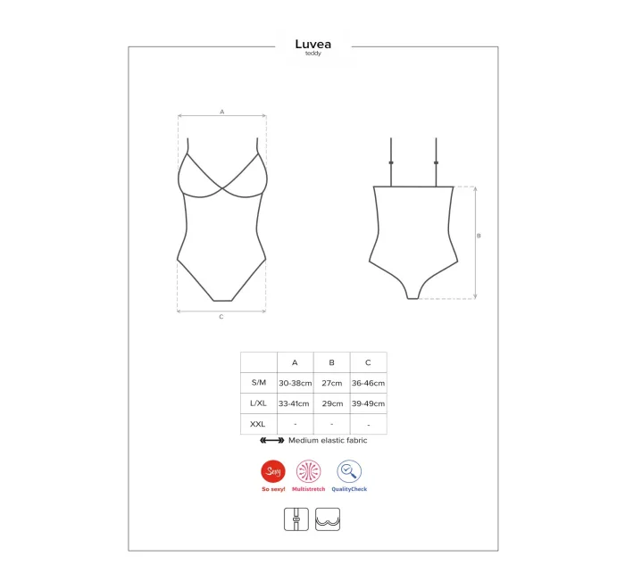 Krásne body Luvae teddy - Obsessive