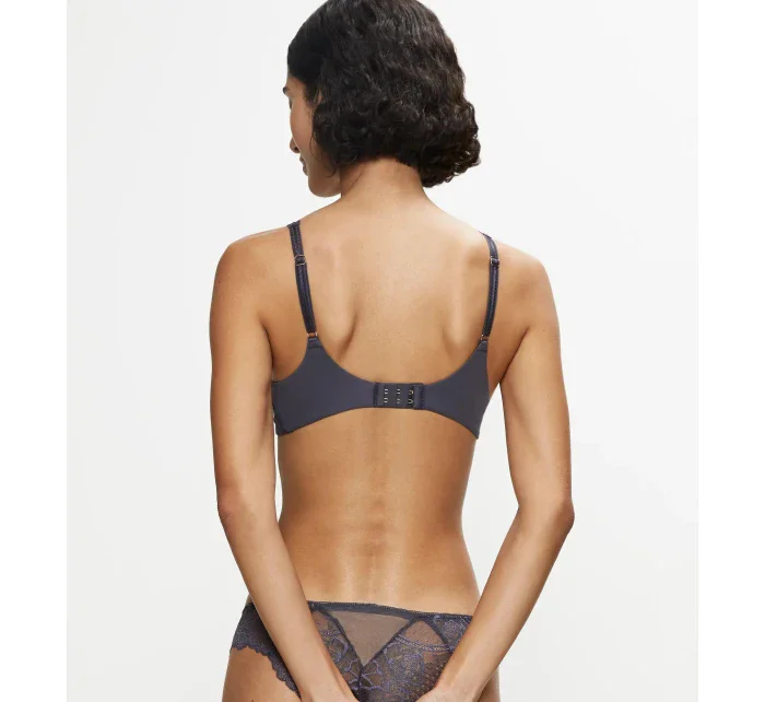 Dámská podprsenka Wild Peony Florale WP tmavě šedá - Triumph