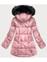 Ružová asymetrická dámska zimná bunda (8953-r) Ružová asymetrická dámska zimná bunda (8953-r)