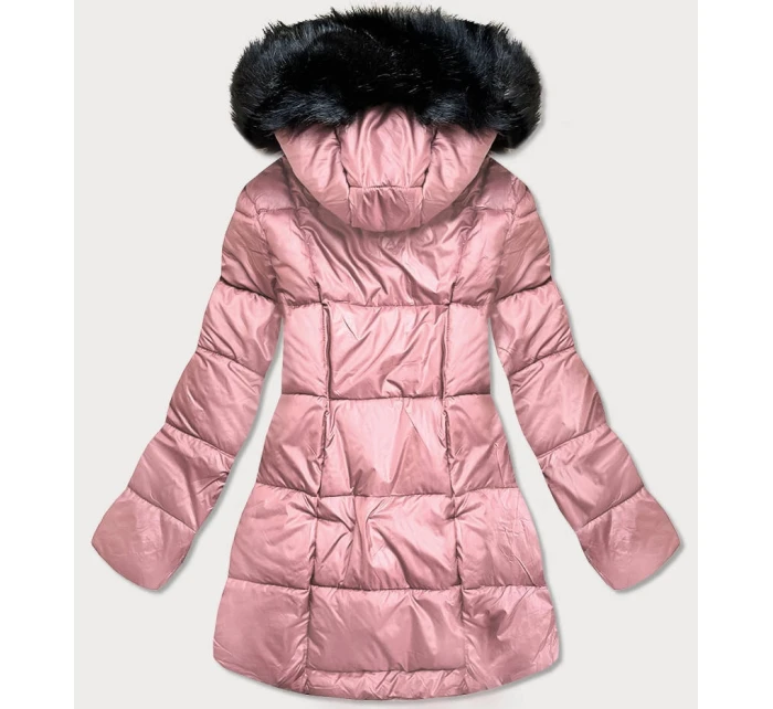 Ružová asymetrická dámska zimná bunda (8953-r) Ružová asymetrická dámska zimná bunda (8953-r)