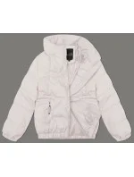 Prešívaná bunda so stojačikom Miss TiTi ecru (2481)