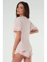 Talianska móda Puntini crêpe farba:print/powder pink