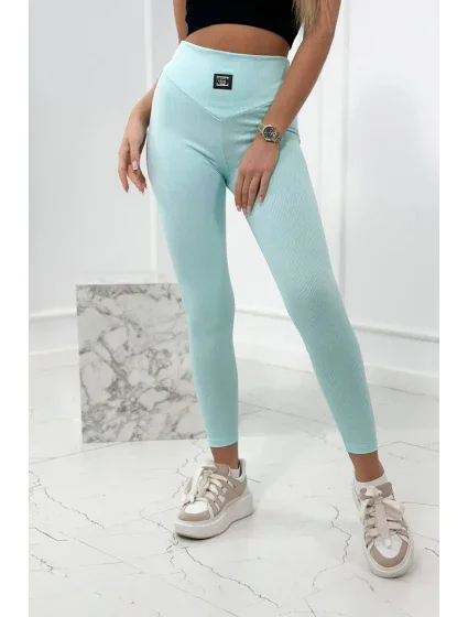 Pruhované mätové legíny