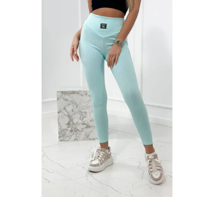 Pruhované mätové legíny