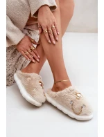 Kožené Pantofle S Béžové model 21680845 - Boto Kožené Pantofle S Béžové model 21680845 - Boto