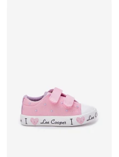 Trampki Dziewczęce Na Rzepy Lee Cooper LCW-25-02-3265K Różowe