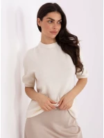 Sweter MO SW model 21766170 jasny beżowy - FPrice Sweter MO SW model 21766170 jasny beżowy - FPrice