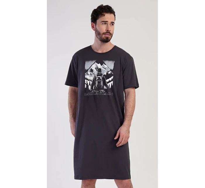 Pánska nočná košeľa s krátkym rukávom Mountain