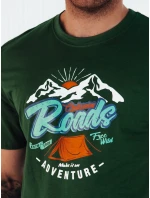 Pánské zelené tričko s potiskem Dstreet model 21973738 - FashionStreet