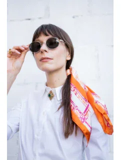 Art Of Polo saténová kockovaná šatka 20960