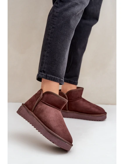 Śniegowce Na Platformie Damskie D.Franklin DFSH370010 Czekoladowe