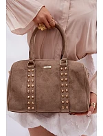 kabelka s zlatými sponami tmavě béžová model 22111546 - Flora&Co