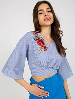 Blúzka LK BZ 506243.78 biela a tmavo modrá