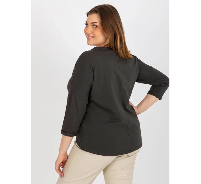 Dámska blúzka RV BZ 8484.15P tmavá khaki - FPrice