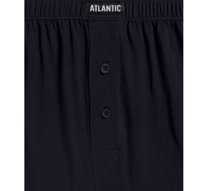 Pánske klasické boxerky ATLANTIC s gombíkmi 2PACK - tmavomodré, bordové