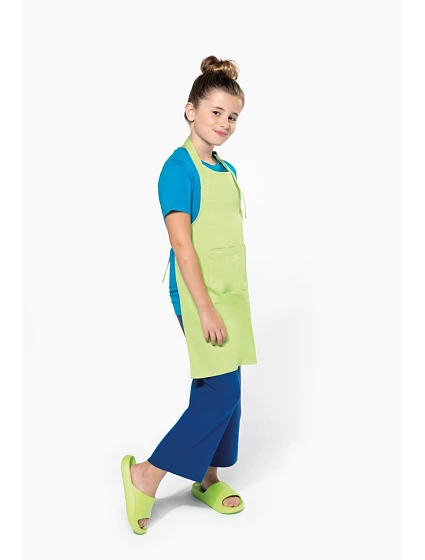 K Dětská zástěra s laclem 20.K lime model 22511078 - Kariban K Dětská zástěra s laclem 20.K lime model 22511078 - Kariban