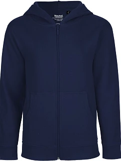 Neutral O 13301 Dětská mikina s kapucí z bio bavlny 77.1331 navy