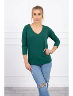 Halenka s výstřihem do V zelená Halenka s výstřihem do V zelená