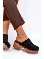 Klapky Dámské S Eko Semišové Černé model 21687916 - Boto
