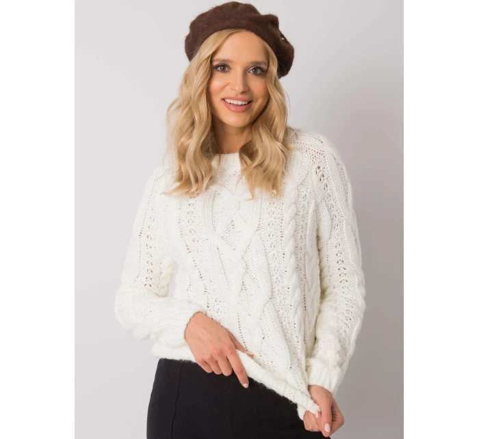 Dámská čepice model 16738568 hnědá - FPrice