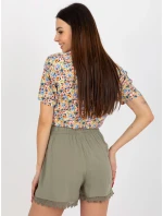 Dámske šortky D73760M62233KB khaki - FPrice