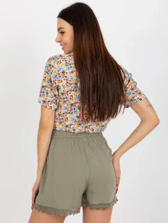 Dámske šortky D73760M62233KB khaki - FPrice