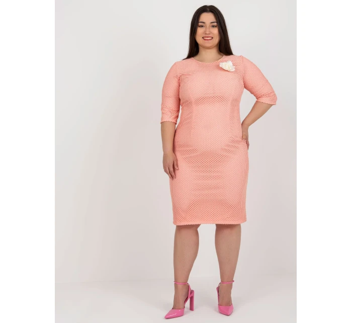 LK SK 506721 šaty.69 broskýň