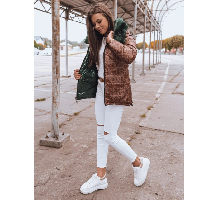 Dámská prošívaná zimní bunda zelená Dstreet model 21963924 - FashionStreet Dámská prošívaná zimní bunda zelená Dstreet model 21963924 - FashionStreet