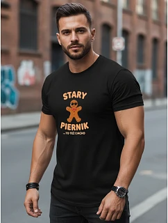 Pánske tričko s potlačou OLD BIRDERS čierne FashionStreet NX0108R