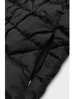 Čierna dlhá dámska zimná bunda s kapucňou (my043) Čierna dlhá dámska zimná bunda s kapucňou (my043)