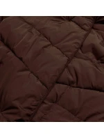 Dlouhá hnědá dámská zimní bunda model 21246315 - LHD