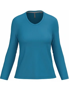 Kariban K 382 Dámske tričko s výstrihom do V a dlhými rukávmi 20.K382 tropical blue