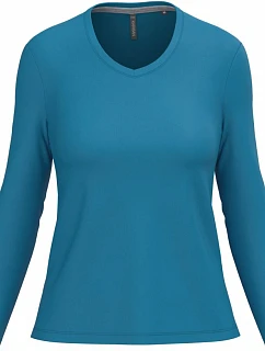Kariban K 382 Dámske tričko s výstrihom do V a dlhými rukávmi 20.K382 tropical blue