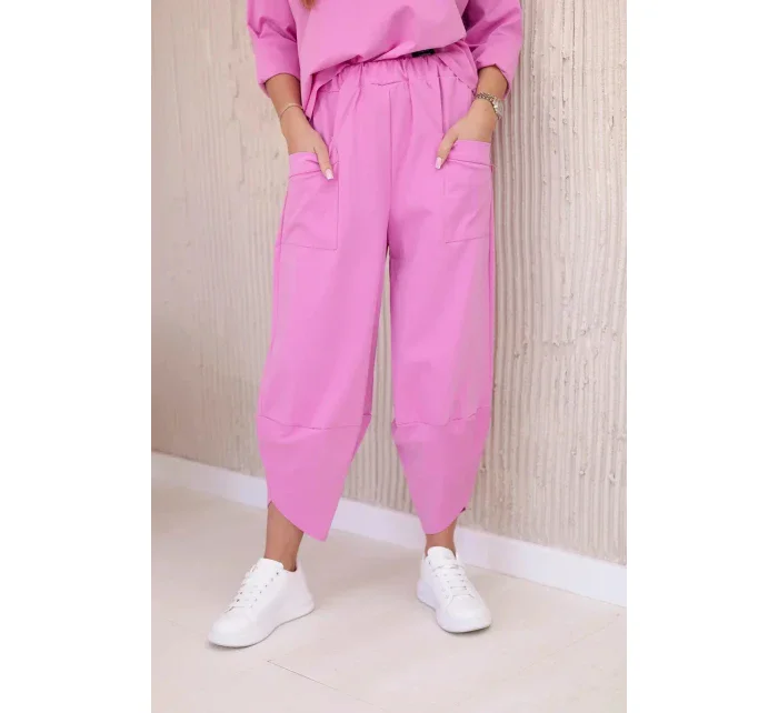 Komplet nových mikinových kalhot Punto světle růžová Komplet nových mikinových kalhot Punto světle růžová