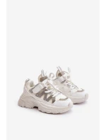 Dětské tenisky se zirkony bílé model 21672916 - Boto Dětské tenisky se zirkony bílé model 21672916 - Boto