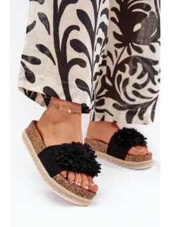 Dámské Pantofle Na Platformě S Ozdobnými Černé model 21704410 - Boto