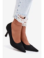 Materiálové Podpatky Lodičky Černé model 22102879 - Boto