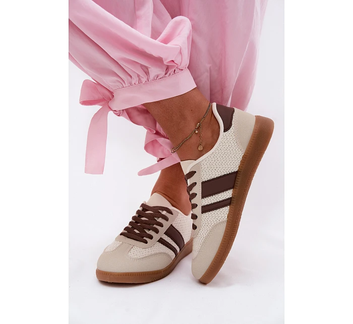 Dámské tenisky s pleteným vzorem hnědé Selvelin