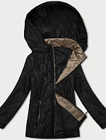 Dámska prešívaná bunda s odnímateľnou kapucňou S'West black (B8356-1)