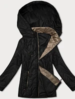 Dámska prešívaná bunda s odnímateľnou kapucňou S'West black (B8356-1)