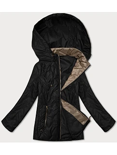 Dámska prešívaná bunda s odnímateľnou kapucňou S'West black (B8356-1)