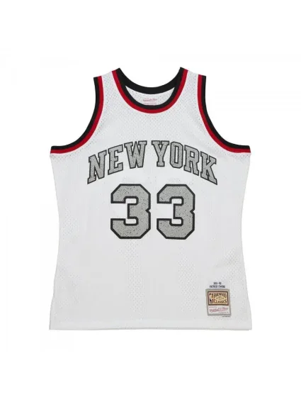 Mitchell & Ness NBA Cracked Cement Swingman Jersey Knicks 1991 Patrick Ewing M TFSM5934-NYK91PEWWHIT pánske