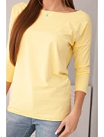 Dámska blúzka s lodičkovým výstrihom lemon