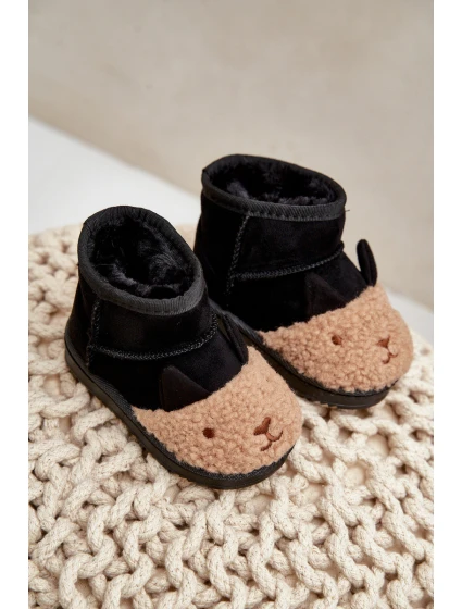 Zateplené dětské sněhule černé model 21678721 - Boto Zateplené dětské sněhule černé model 21678721 - Boto