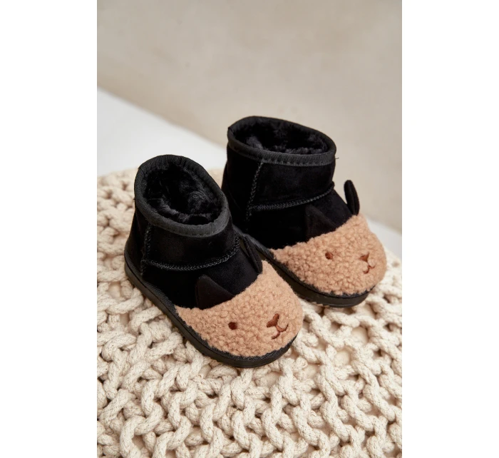 Zateplené dětské sněhule černé model 21678721 - Boto Zateplené dětské sněhule černé model 21678721 - Boto