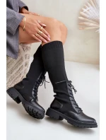 Zateplené Kozačky Se Svrškem Černé model 21679821 - Boto