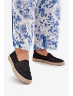 Dámské Espadrilky S Pletením model 21691959 Černé - VINCEZA